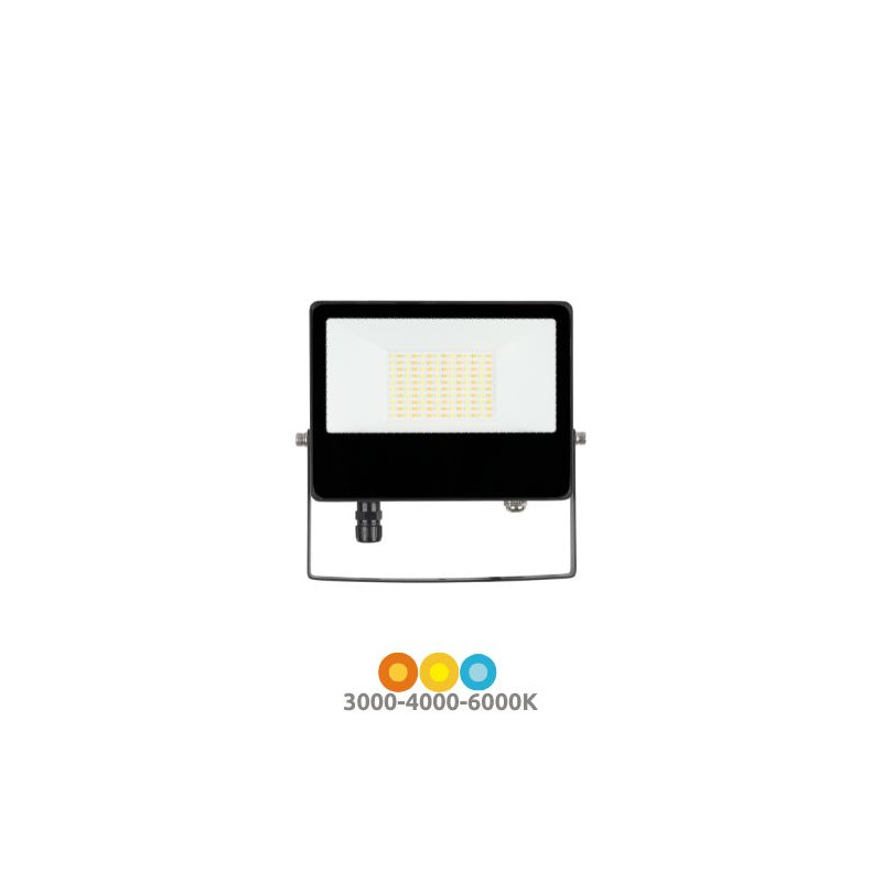 Proyector FORGE MULTIPLEX 30/50w CCT Ajustable tono luz (Sensor mov. opc.) Negro IP65 SILVER