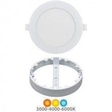 Downlight GORT MULTIPLEX Redondo 12/18/24w CCT Ajustable tono luz y watios Blanco IP54 SILVER