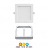 Downlight GORT MULTIPLEX Cuadrado 6/9/12w CCT Ajustable tono luz y watios Blanco IP54 SILVER