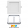 Downlight GORT MULTIPLEX Cuadrado 12/18/24w CCT Ajustable tono luz y watios Blanco IP54 SILVER