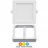 Downlight GORT MULTIPLEX Cuadrado 15/22,5/30w CCT Ajustable tono luz y watios Blanco IP54 SILVER