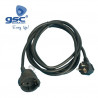 Prolongador 2m 16A 3x1,5mm Schuko Negro GSC C1/20