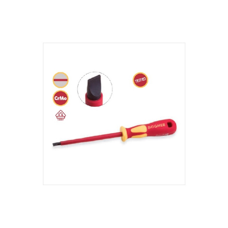 Destornillador boca recta aislado vde 3x100 mm DOGHER