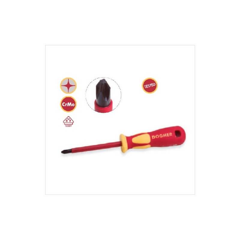 Destornillador boca phillips aislado vde ph2x100 mm DOGHER