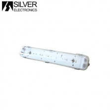 Pantalla estanca LED IP65 para 2 tubos T8 60cm VISE SILVER C1