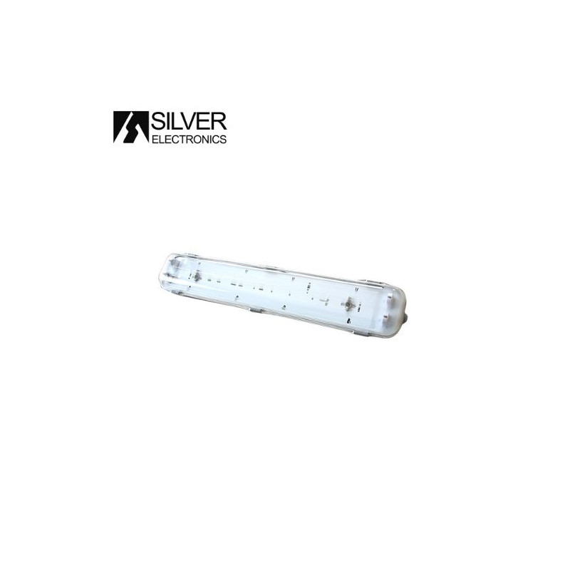 Pantalla estanca LED IP65 para 2 tubos T8 120cm VISE SILVER C1