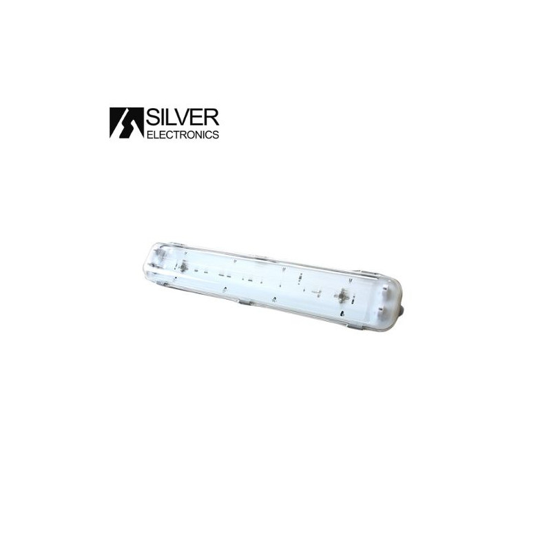 Pantalla estanca LED IP65 para 2 tubos T8 150cm VISE SILVER C1