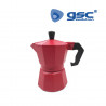 Cafetera Kalosi 6 tazas rojo Aluminio Apta para todos los fuegos GSC C1/24