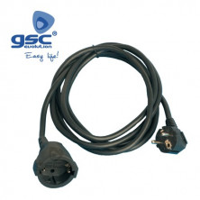 Prolongador 4m 16A 3x1,5mm Schuko Negro GSC C1/20