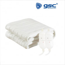 Calentador de cama eléctrico doble 160x140cm 2x60W Blanca VÄLINE C1/10