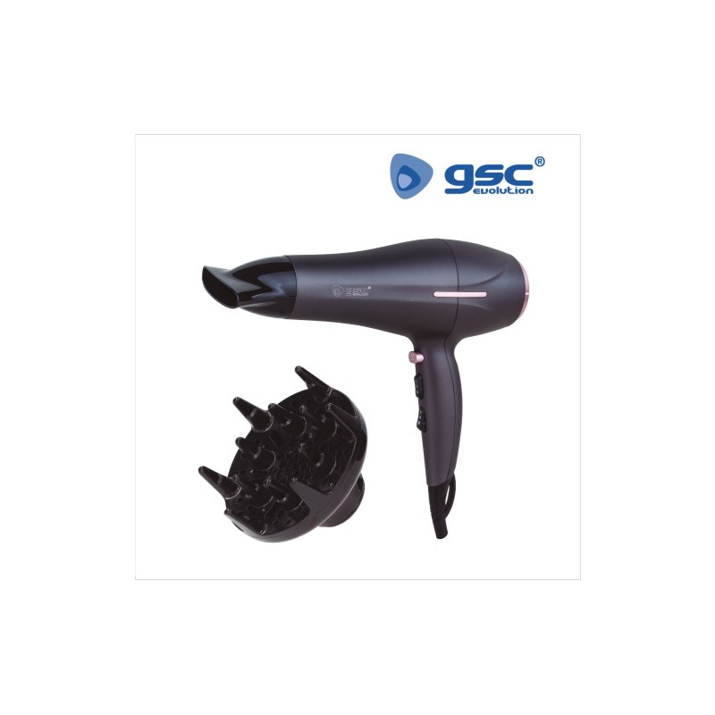 Secador tourmaline 2200w con concentrador de aire y difusor Notos GSC C1/12