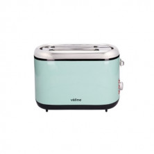 Tostadora pequeña para 2 rebanadas 850w Verde Mint Sindae VÄLINE