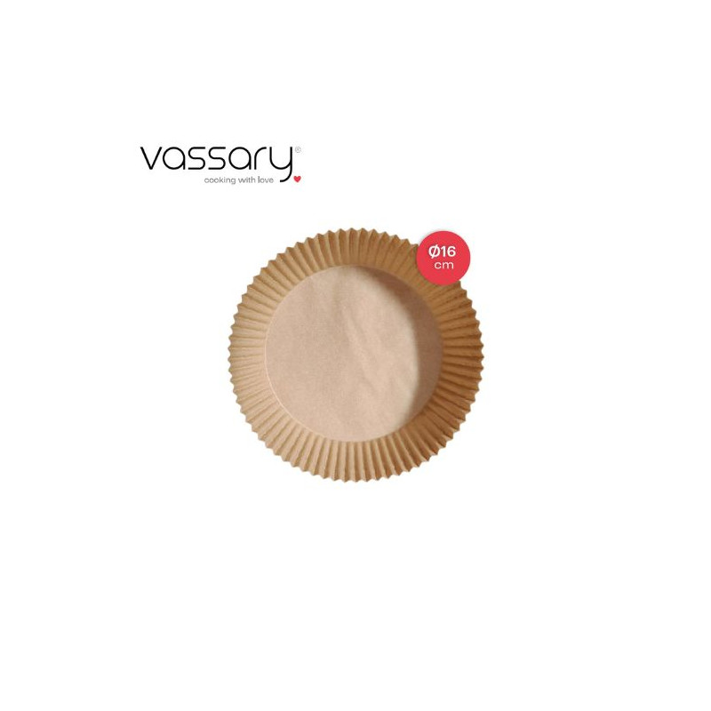Pack 100 piezas papel para freidora de aire redonda 16cm VASSARY C1/24