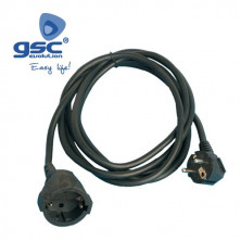 Prolongador 5m 16A 3x1,5mm Schuko Negro GSC C1/20