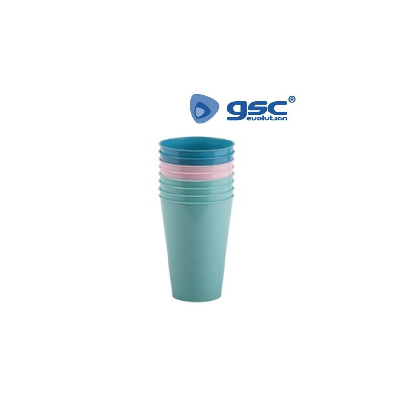 Set 8 vasos reutilizables 450ml GSC C8/24