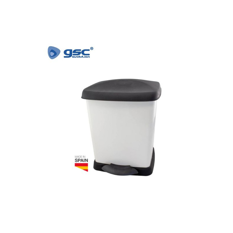 Cubo de basura con pedal 22L 325x340x385mm GSC C1/4