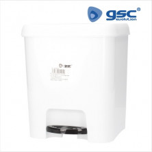 Cubo de basura con pedal 7L Blanco GSC C1/6