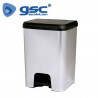 Cubo de basura con pedal 26L 330x290x450mm Negro/Plata GSC C1/1