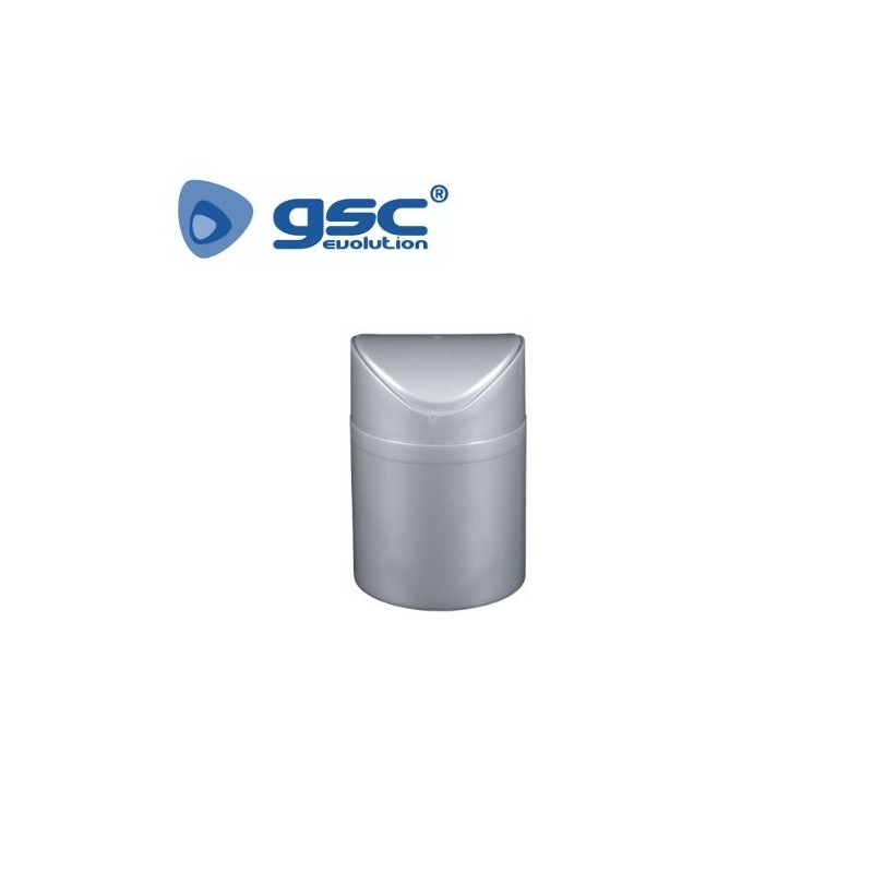 Papelera de sobremesa 1,5L 120x165mm Plata GSC C1/12