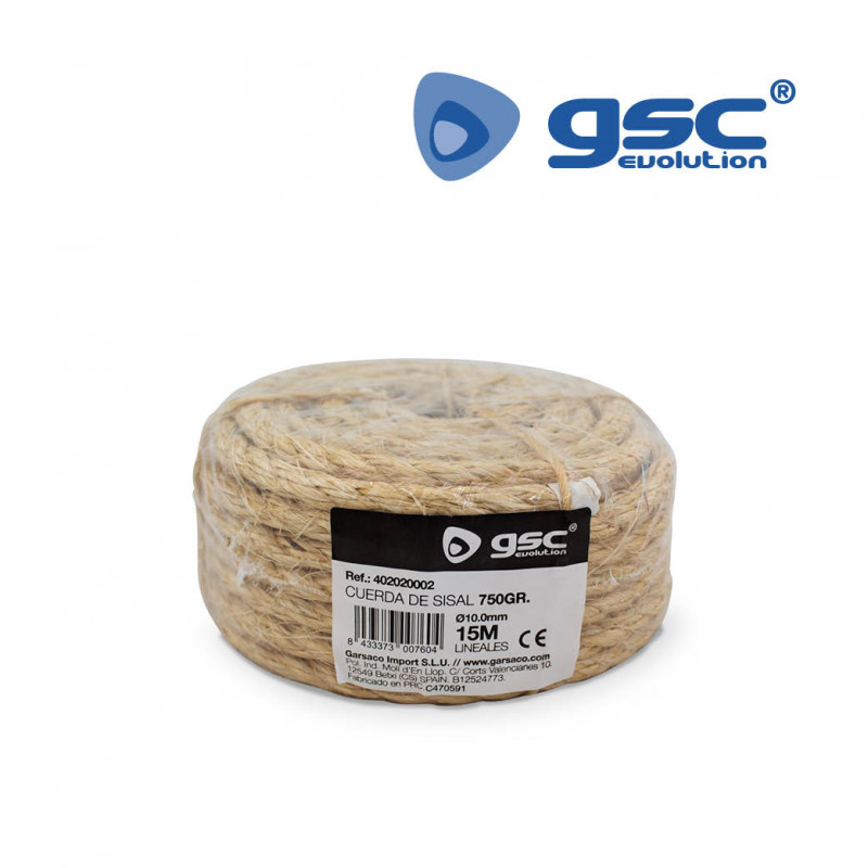 Cuerda de Sisal Diámetro 10 x 15 M lineales 750gr GSC C1/20