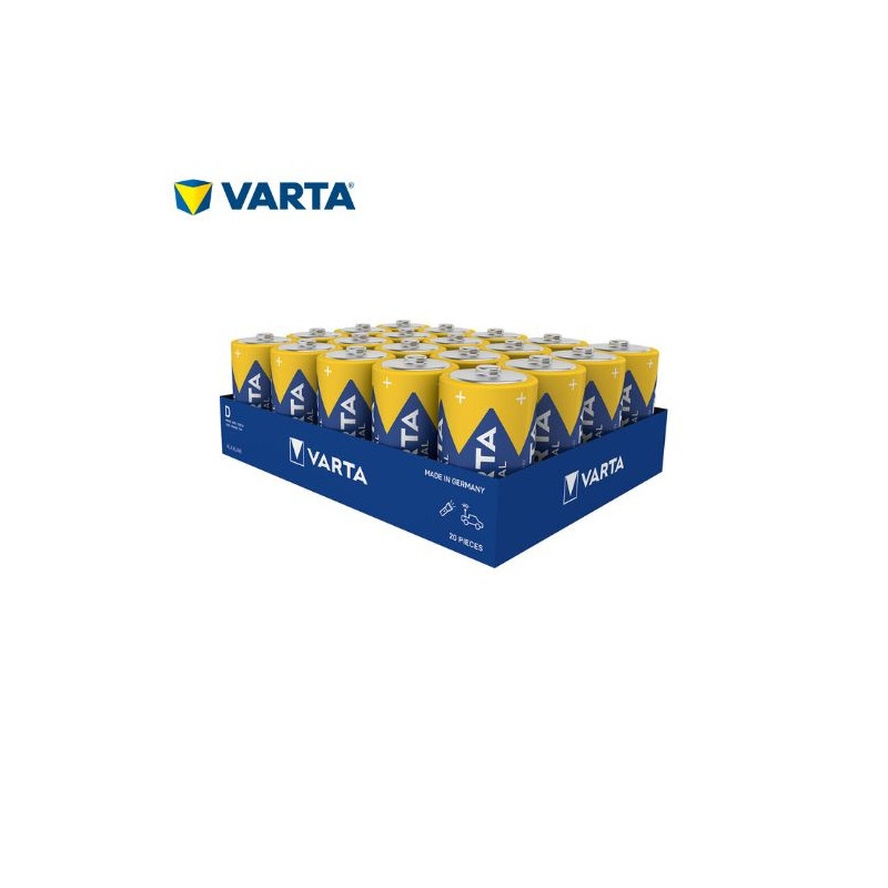 Pila Alcalina D LR20 1,5v Industrial Caja de 20 pilas VARTA