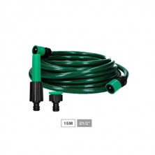 Kit manguera jardín 15 metros Diámetro 1/2 pulgada 12,5mm Bairia NAVELIS