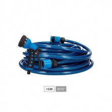 Kit manguera jardín 15 metros Diámetro 1/2 pulgada 12,5mm Hisua NAVELIS