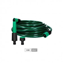 Kit manguera 15 metros Diámetro 3/4 pulgada 19mm (Antitorsión, 3 capas) Bairia NAVELIS