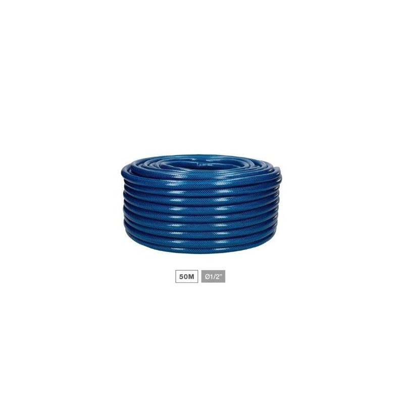 Manguera 50 metros Diámetro 1/2 pulgada 12,5mm (Antitorsión, 4 capas) Hisua NAVELIS