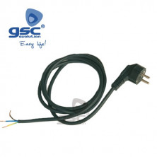Conexion Cable schucko Negro 3 x 1,0 mm 3 m con cables sueltos GSC C1/50