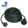 Prolongador 15m 16A 3x1,5mm Schuko Negro GSC C1/5