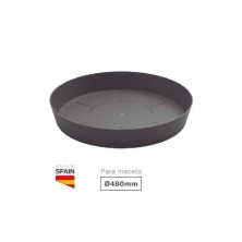 Plato para cuenco y maceta Tes y Doric Diámetro 480mm Gris antracita GSC