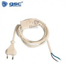 Conexion Cable plano Blanco 2 x 0,75 mm 2 m con interruptor GSC C1/50