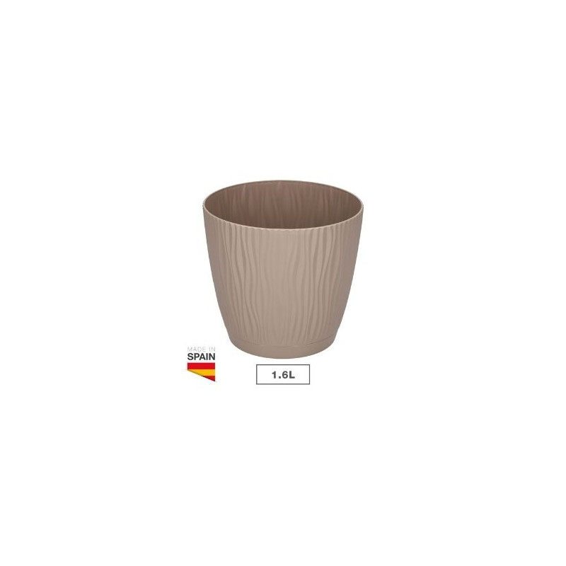 Maceta Oasis con plato integrado Diámetro 150mm Beige GSC