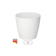 Maceta Oasis con plato integrado Diámetro 130mm Blanco GSC