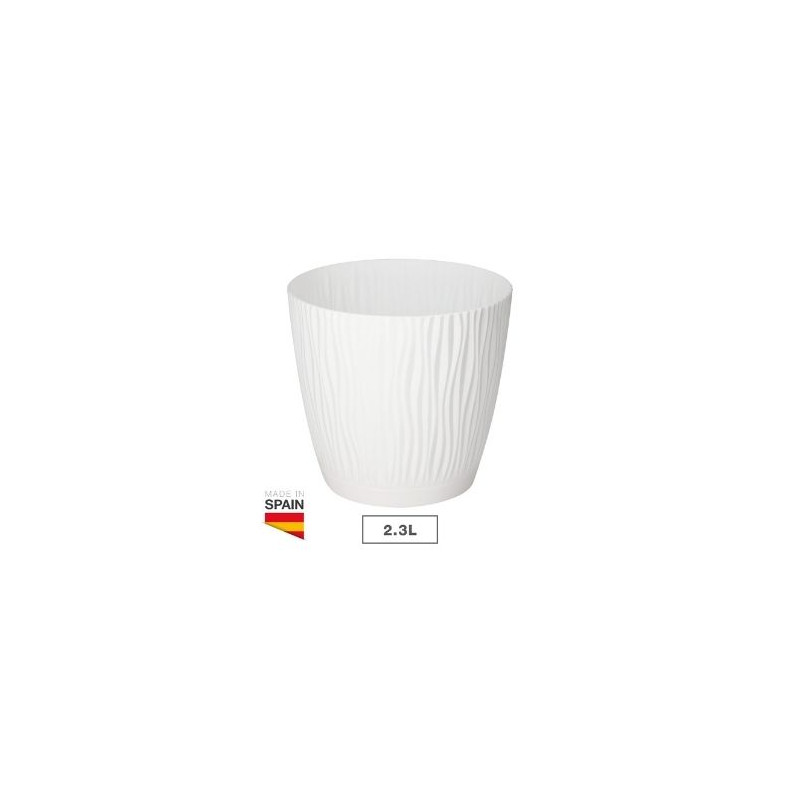 Maceta Oasis con plato integrado Diámetro 170mm Blanco GSC