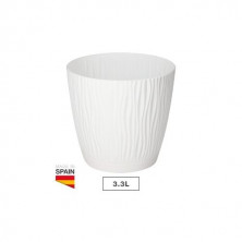 Maceta Oasis con plato integrado Diámetro 190mm Blanco GSC