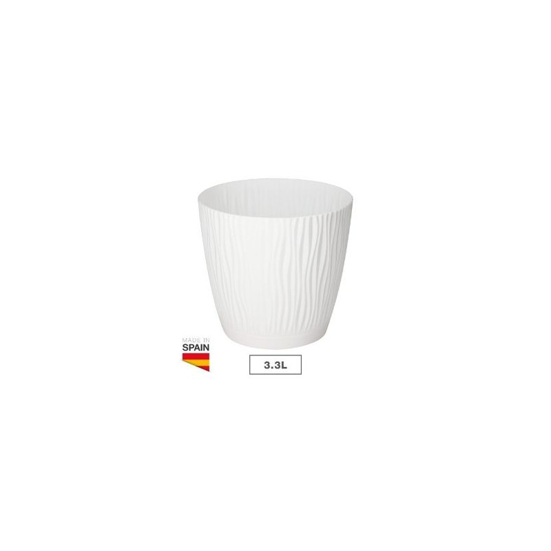 Maceta Oasis con plato integrado Diámetro 190mm Blanco GSC