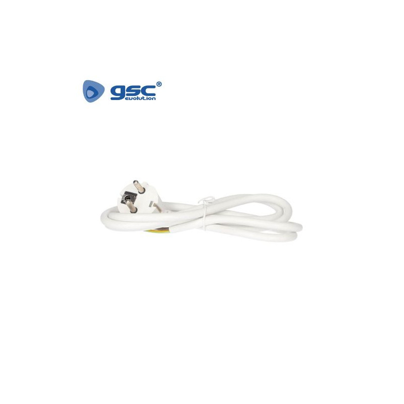 Conexion Cable schucko Blanco 3 x 1,0 mm 1,5 m con cables sueltos GSC C1/50
