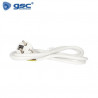 Conexion Cable schucko Blanco 3 x 1,0 mm 1,5 m con cables sueltos GSC C1/50