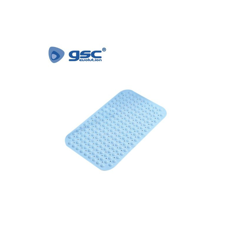 Alfombra de baño antideslizante 36x70cm Azul GSC