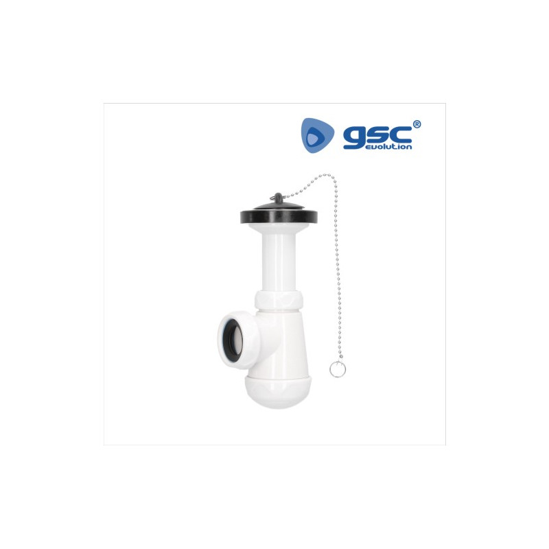 Sifón botella corto extensible salida Diámetro 40mm reductora Diámetro 32mm válvula lavabo - bidet G