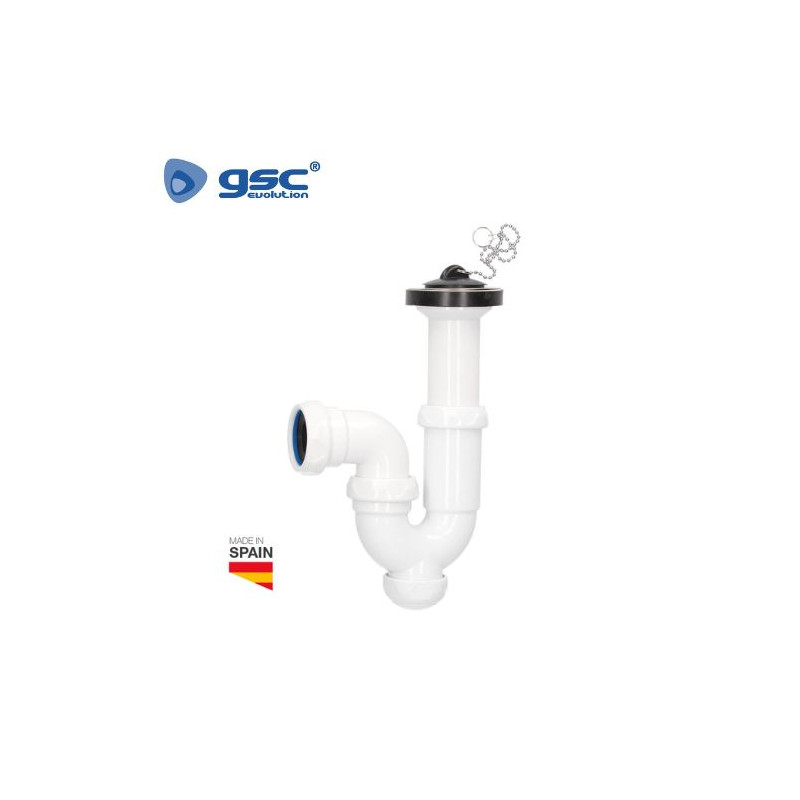 Sifón curvo extensible salida Diámetro 40mm reductora Diámetro 32mm Lavabo-Bidet GSC C1/40