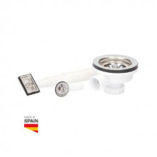 Válvula para fregadero con cesta y rebosadero Blanco GIFONT C1/42