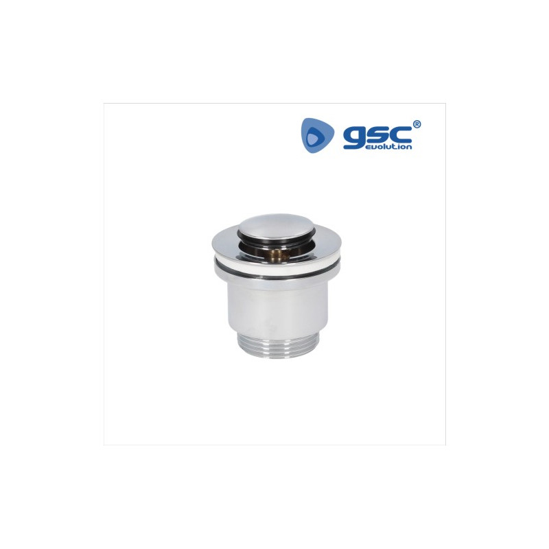 Válvula de desagüe para lavabo clic-clac tapón Diámetro 37mm Cromo GSC C1/50