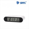 Reloj Despertador digital con alarma, calendario y termómetro 145x71x39mm Blanco GSC C1/60