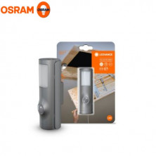Luz con sensor 0,35w 4000k 10Lm 108x36x42mm Funciona a pilas IP54 NIGHTLUX Torch Plata OSRAM