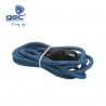 Cable textil 1,5m 2x0,75mm con clavija e interruptor Azul GSC C1/100