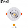 Downlight LED Redondo EMPOTRABLE PLEX 15w 3000K Color del marco Blanco 110x53mm SILVER UUS