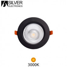 Downlight LED Redondo EMPOTRABLE PLEX 15w 3000K Color del marco Negro 100x53mm SILVER UUS